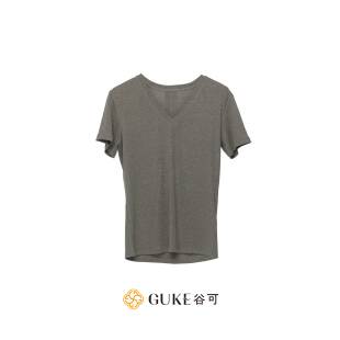 GKE/谷可TC5026简约V领短袖T恤女百搭显瘦通勤基础款上衣