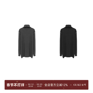 GKE/谷可MS6089老钱风高领中长针织毛衣女秋冬套头保暖内搭打底衫