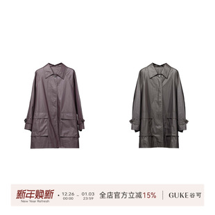 女中长款 GKE 新款 匹马棉风衣外套2025秋季 休闲上衣 谷可TS8510时尚