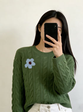 100%纯羊绒女款圆领套头毛衣