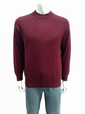 海尔曼斯男式半高领长袖纯羊毛衫