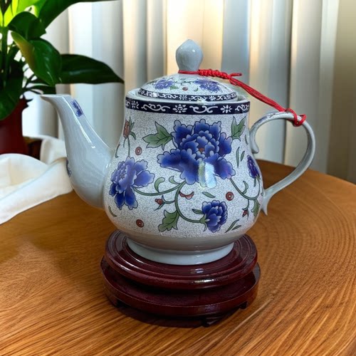 家用饭店陶瓷茶壶大小号泡茶壶