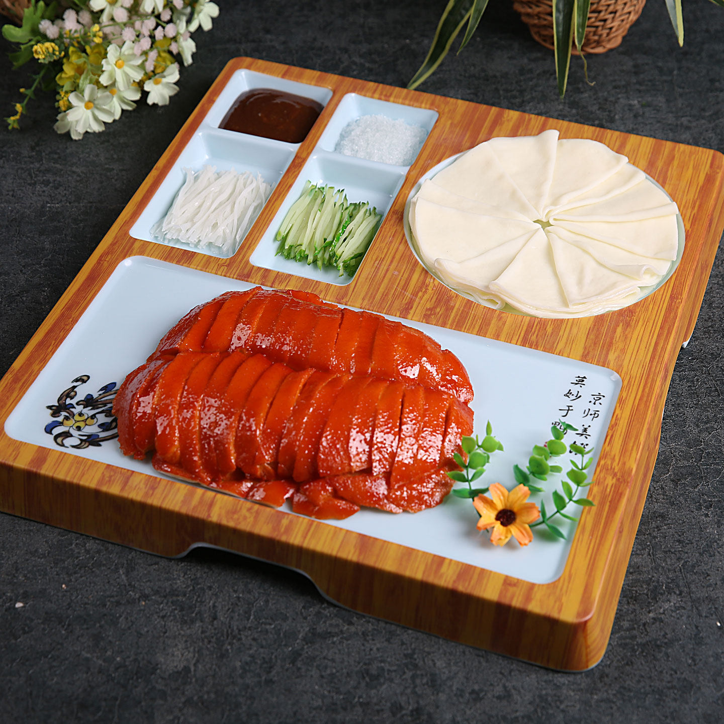 食品模型展示烤鸭套餐仿真鸭子