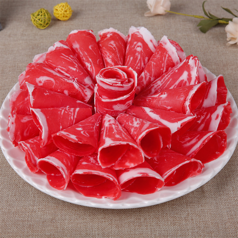 仿真牛羊肉卷模型火锅食材展示