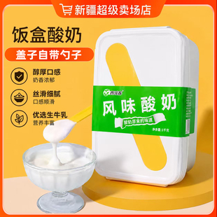 新疆西域春饭盒酸奶1kg全脂酸奶短保网红酸奶饭盒2包快冰速发
