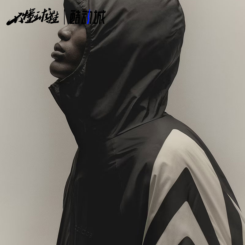 阿迪达斯Fear ATHLETICS 系列运动 半拉链通勤套装卫衣T恤IS8735