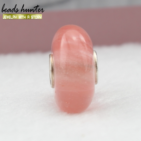 毕亨特 925银直通管 人造西瓜石 手链串珠