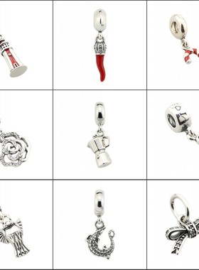 纯银蝴蝶结拐杖糖玫瑰花恋人