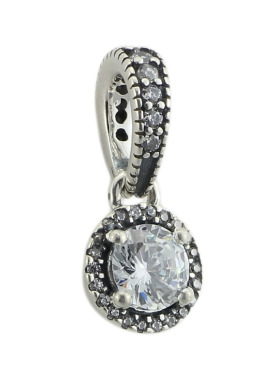 diy925银手链串珠白色托帕石吊坠