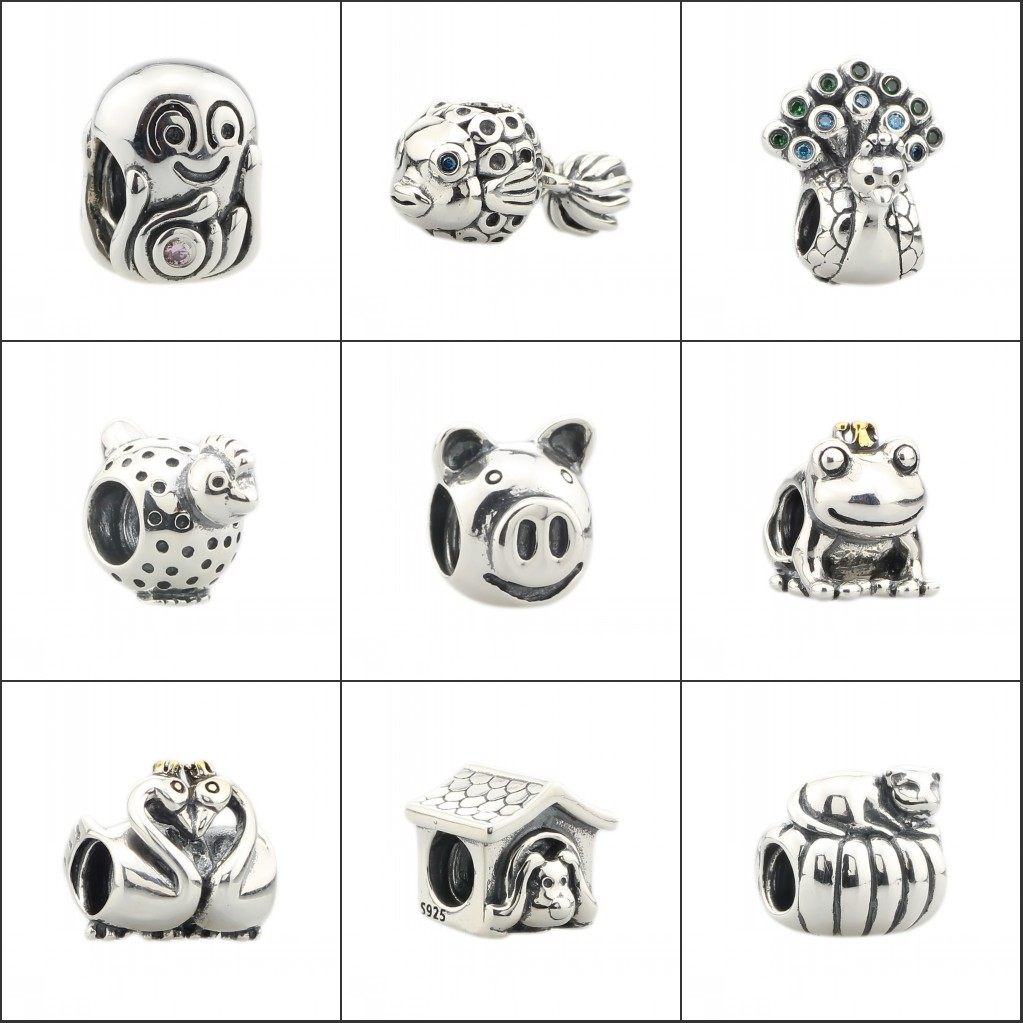 素银s925 diy动物系列 鱼 孔雀 小鸡 小猪 章鱼 青蛙 小狗屋 天鹅,饰品/流行首饰/时尚饰品新,其他DIY饰品配件,淘宝优惠券,粉丝福利购,淘宝优惠卷