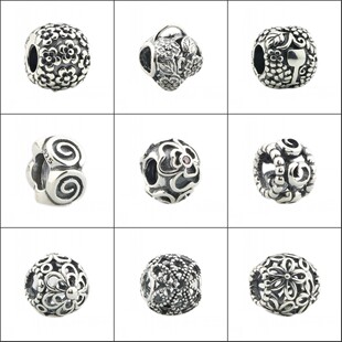 s925纯银饰 花系列 玫瑰花 菊花 邹菊 四叶花 手链手镯串珠