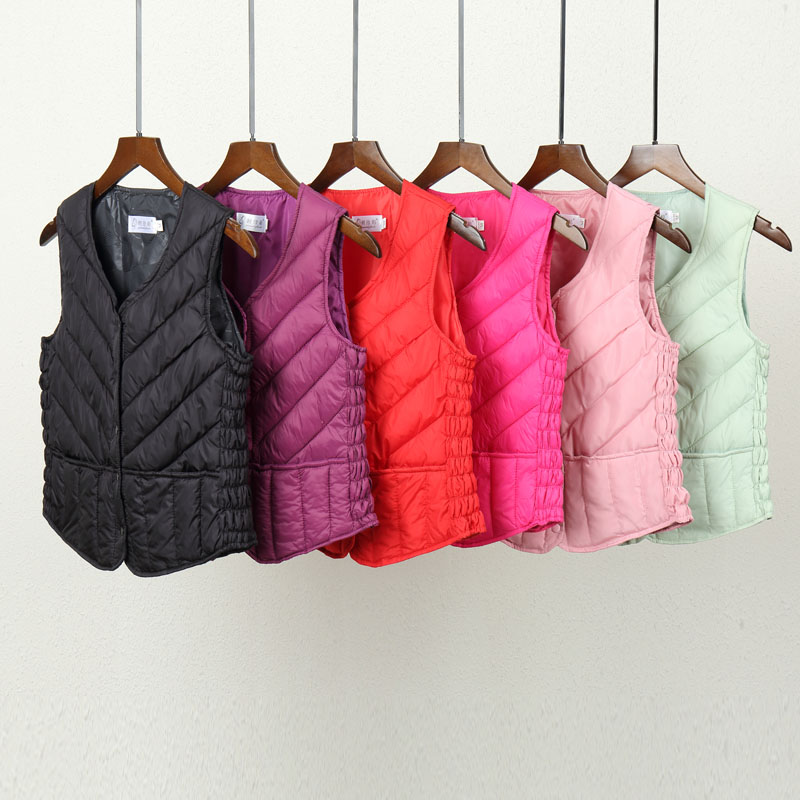 加厚贴身短款保暖内胆羽绒棉马甲