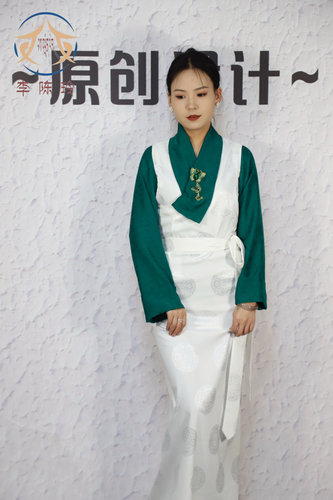 藏式民族风无袖博拉西藏服锅庄舞裙