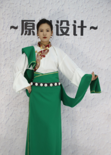 新款藏式民族风假袍锅庄舞裙(不包括衬衣及配饰)