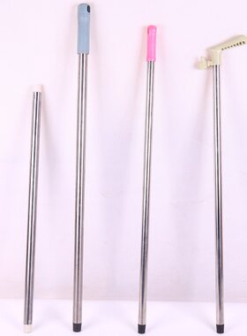 家用特厚一体杆不锈钢扫把簸箕带丝头杆配件直杆加强笤帚灰斗钢管