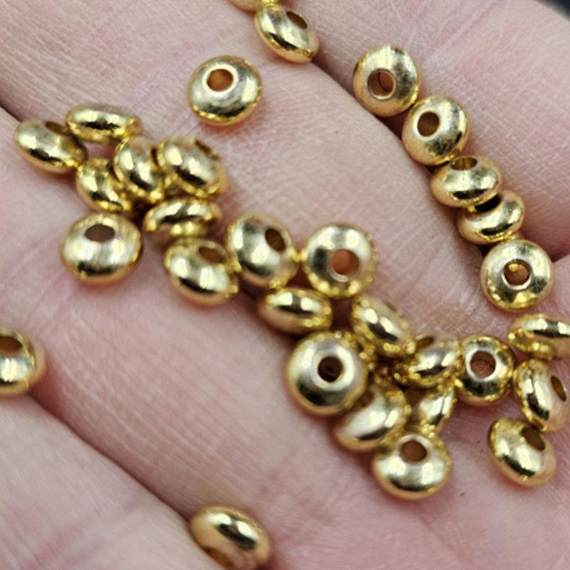 金色大孔算盘珠合金玉扣隔片