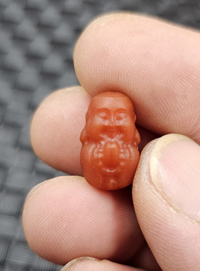 南红色玛瑙通孔佛玉石散珠