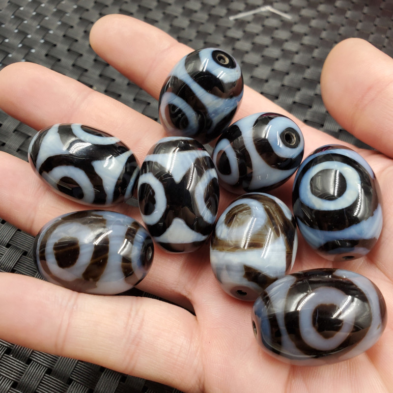 玛瑙天珠散珠三眼天珠散珠大号路路通散珠天珠手链项链吊坠散珠