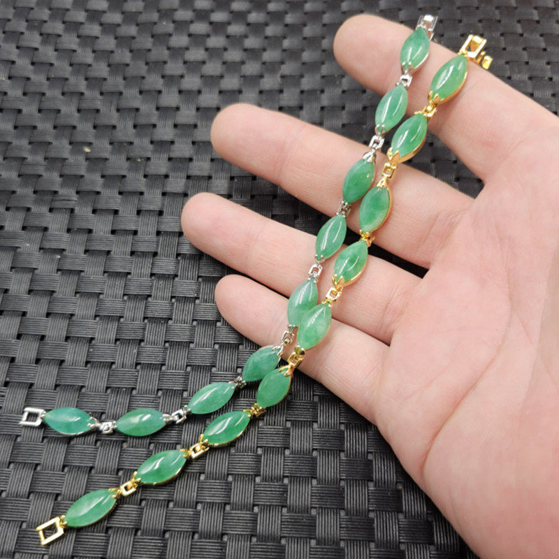 翡翠玉干青马眼玉石手链