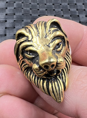 文玩饰品戒指合金狮子头戒指