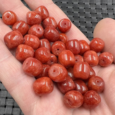 翠玉红干青老型珠玉石散珠