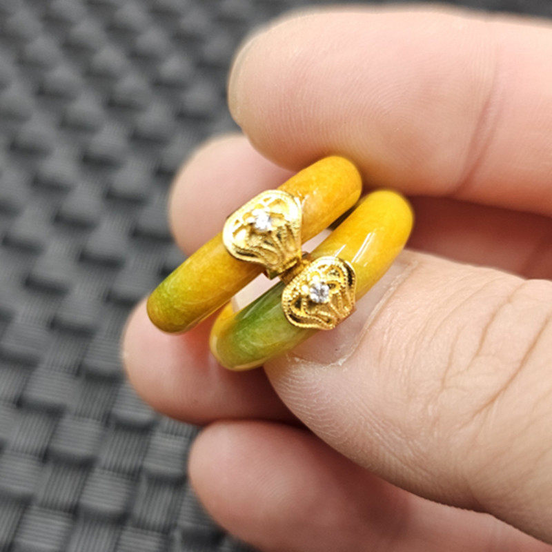 翡翠玉黄斐玉石戒指黄绿色镶钻玉戒指男女同款戒指玉指环手饰,饰品/流行首饰/时尚饰品新,其它首饰,淘宝优惠券,粉丝福利购,淘宝优惠卷