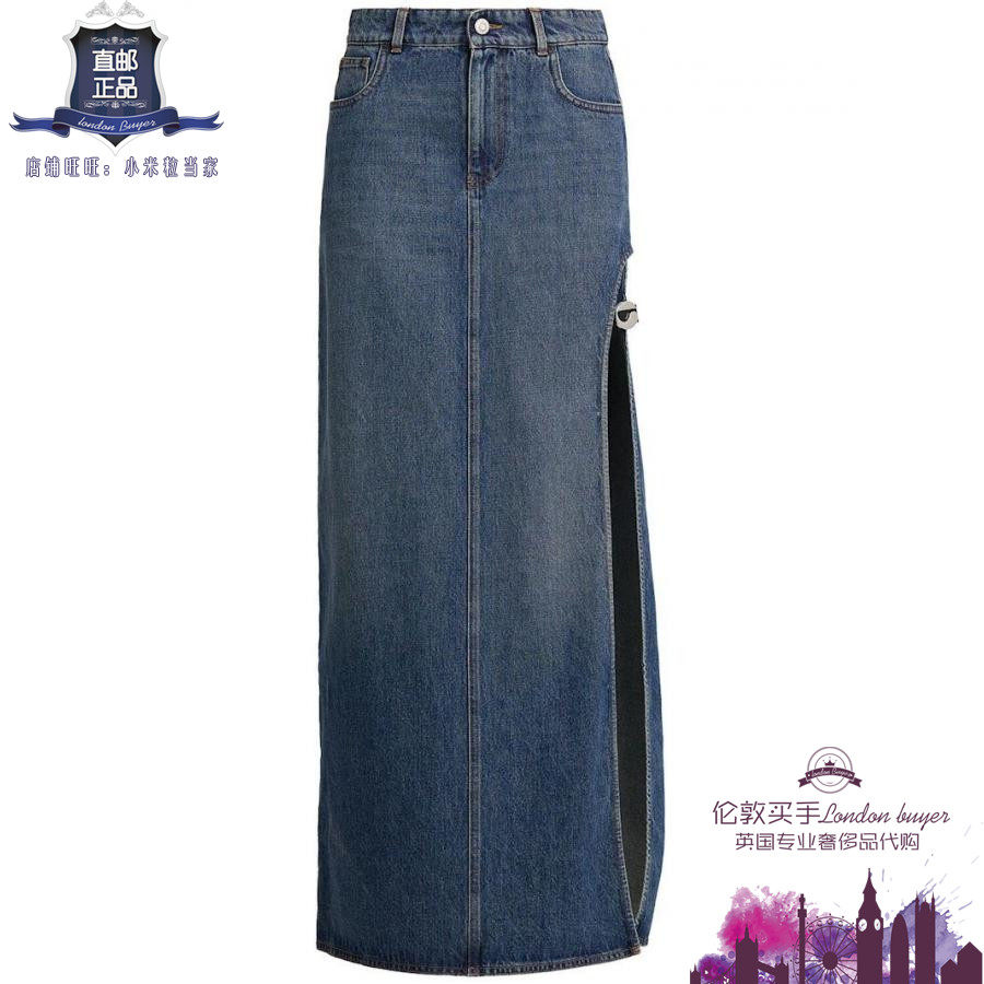 英国代购 女士新款 Coperni 口袋棉牛仔半身裙 正品直邮