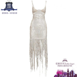女士新款 正品 The 流苏中长连衣裙 直邮 Attico 英国代购