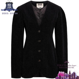 英国代购 女士新款 Eenk 长袖棉混纺西服短外套 正品直邮