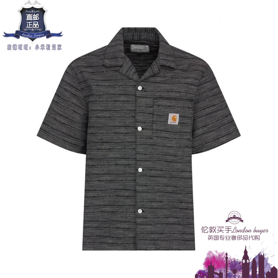 英国代购 男士新款 Carhartt WIP 提花棉短袖衬衫 正品直邮