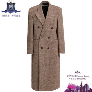 英国代购 女士新款 Tonywack 双排扣羊毛混纺毛呢外套 正品直邮