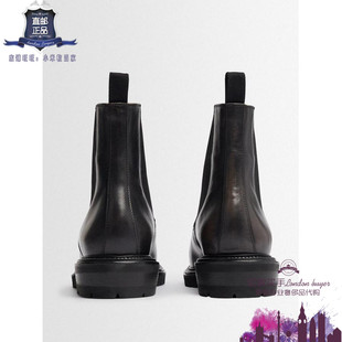 英国代购 男士新款 Buttero 皮革切尔西靴 正品直邮