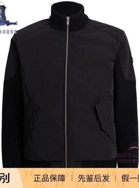 英国代购 男士新款 Moose Knuckles 羊毛混纺针织夹克 正品直邮