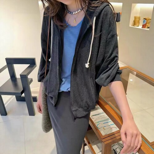 AM莫末代尔棉连帽卫衣套装女