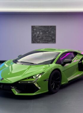 黑曼巴车模1:18兰博大牛revuelto合金跑车模型摆件声光玩具车收藏