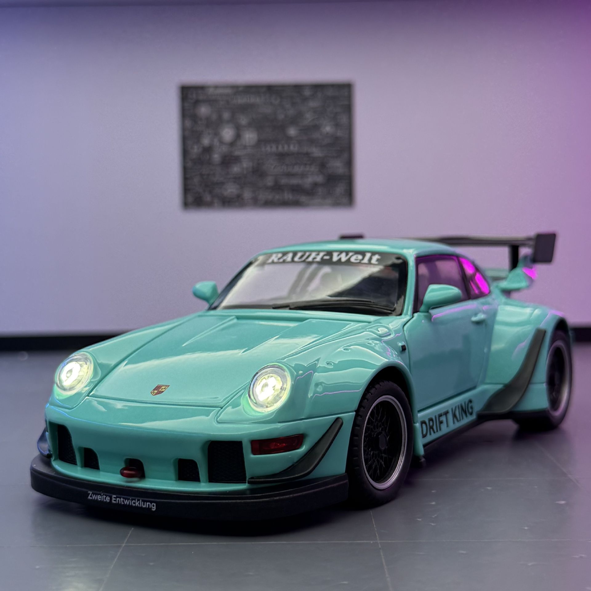 嘉业车模1比22保时993合金跑车模型摆件回力声光儿童玩具汽车收藏