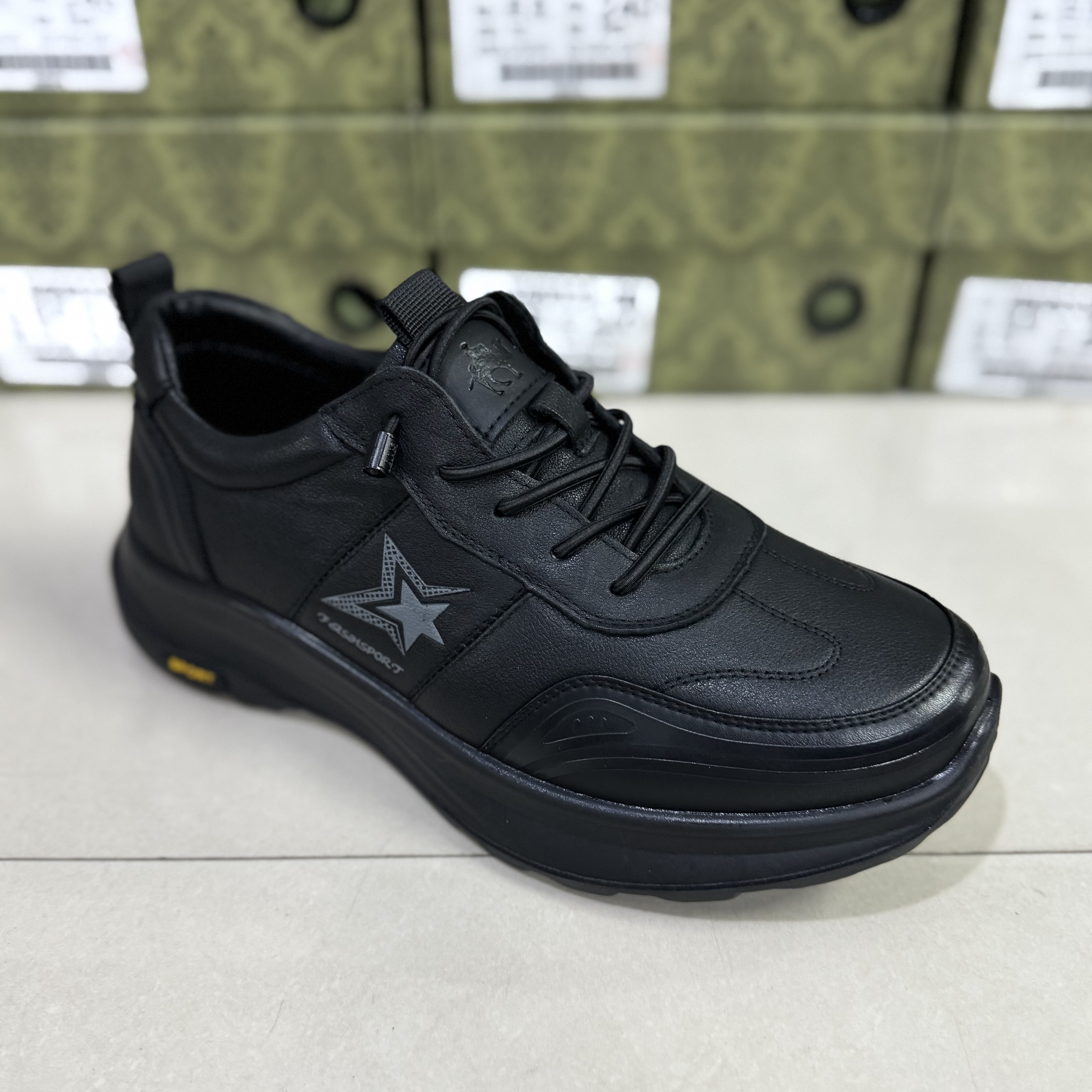 2025秋季新款男鞋时尚休闲鞋圆头系带透气休闲鞋皮鞋男鞋潮厚底