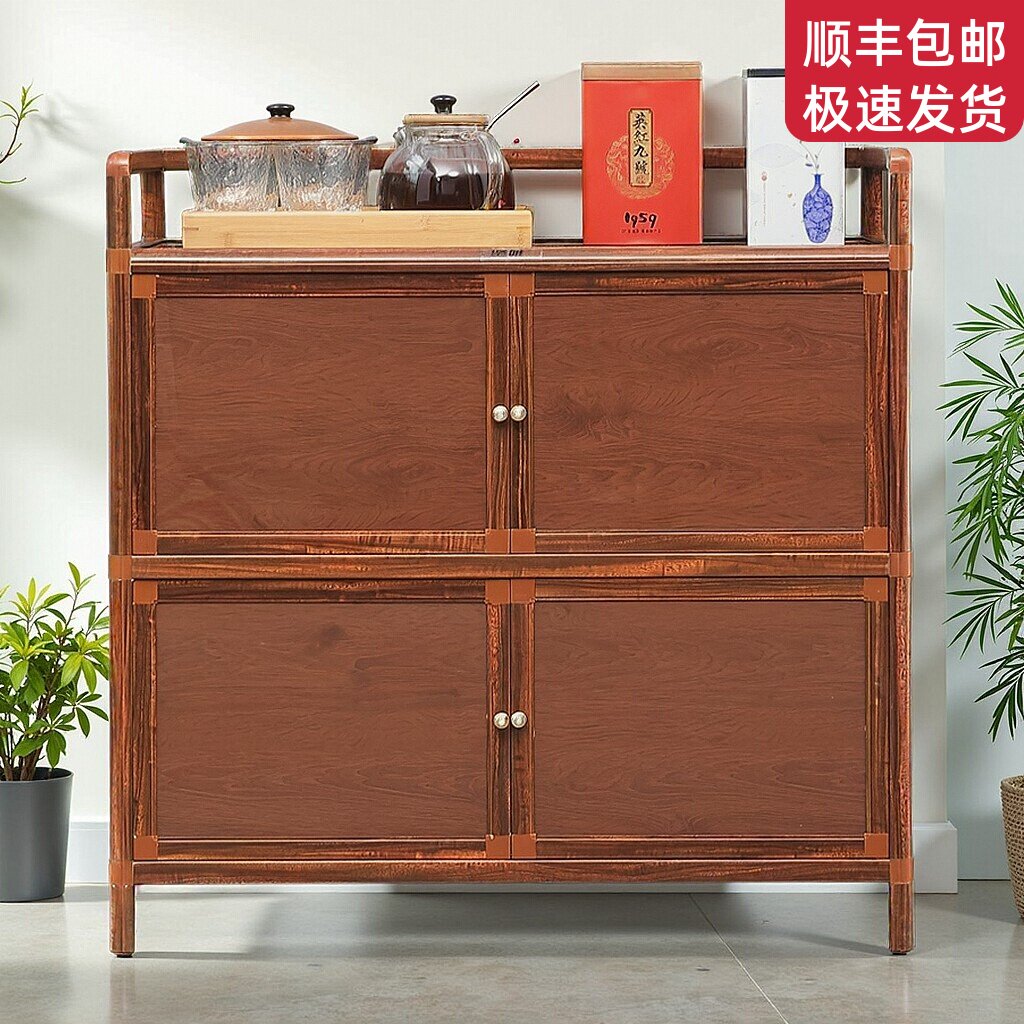 餐柜多功能组装整体橱柜简易放碗盘柜子收纳柜碗盘柜茶水柜家用经