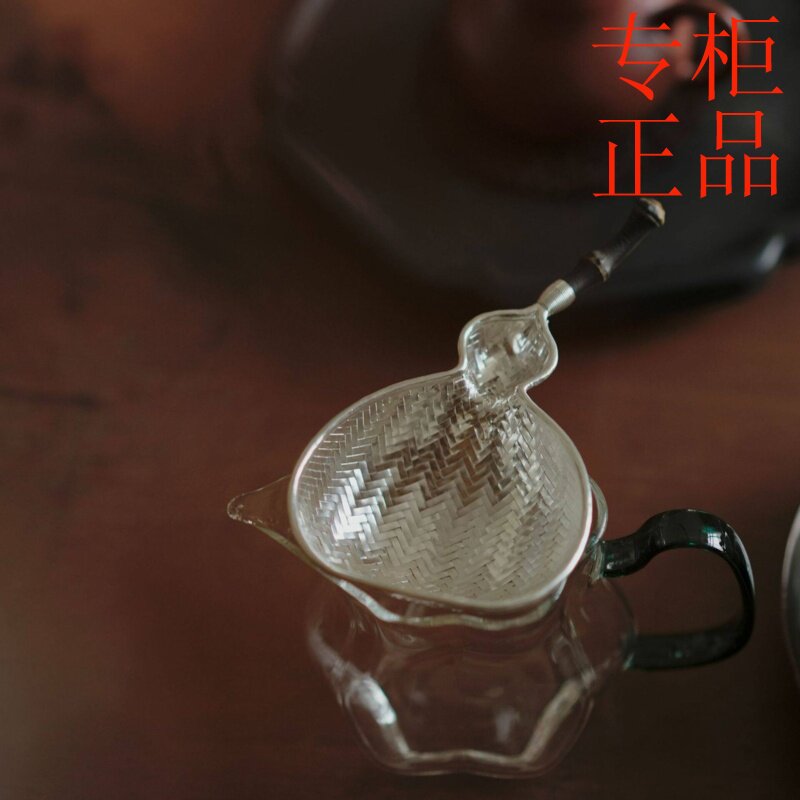 ㊣银编葫芦纯银茶滤足银999纯手工编织过滤器家用泡茶过滤