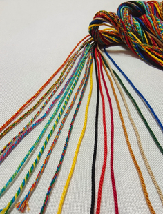 16色1.2mm文玩手搓棉线DIY藏式 试色 棉线绳五彩棉绳项链绳新手分装