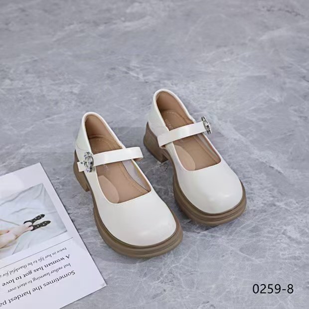 厚底玛丽珍真皮女鞋2025春夏新款甜美气质软底舒适复古平底小皮鞋