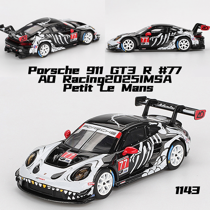 预售MINIGT 1:64 #1143 保时捷 911 GT3 R 万圣节 汽车模型