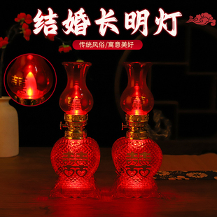 新婚结婚电子大红喜字灯乔迁新居子孙灯电池财丁兴旺婚娶长明红灯