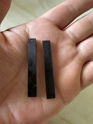 紫光檀木胎 大漆胚体diy耳饰原木