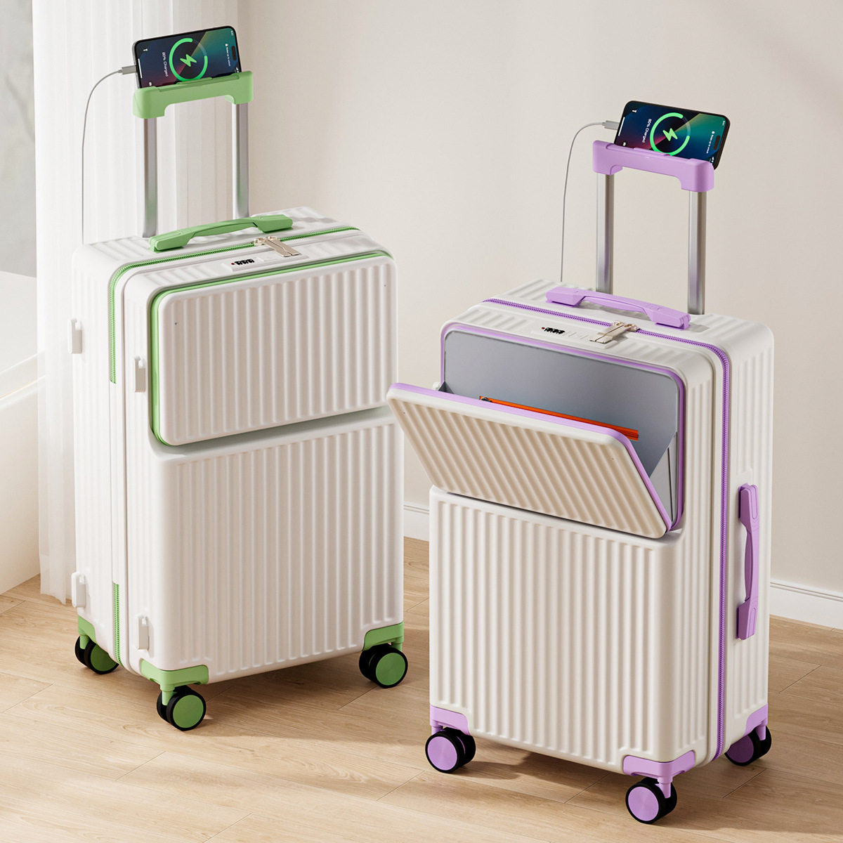 轻奢高端女旅行箱行李箱拉杆箱20寸大容量新款密码箱