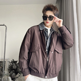 Y109B-P198-控265聚酯纤维假两件拼牛仔薄羽绒服50绒单件含，男装羽绒服，电商A216