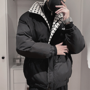 Y71-P118-控158 2023年冬季男士棉服外套加厚保暖面包服棉袄黑主2图片