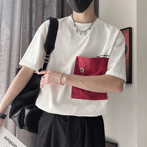 D107-特P58-控78M-3XL 95%棉5%聚酯纤维线上高克重重磅短袖图片