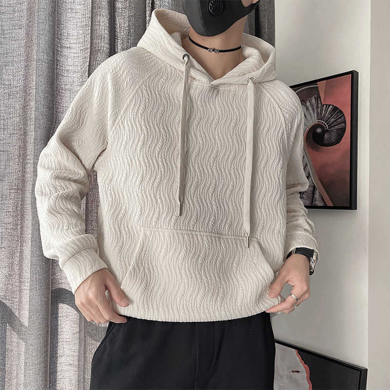 WY265-M-3XLP88-控128-95%聚酯纤维5%氨纶肌理纹连帽卫衣微阔版型,男装卫衣,电商A216