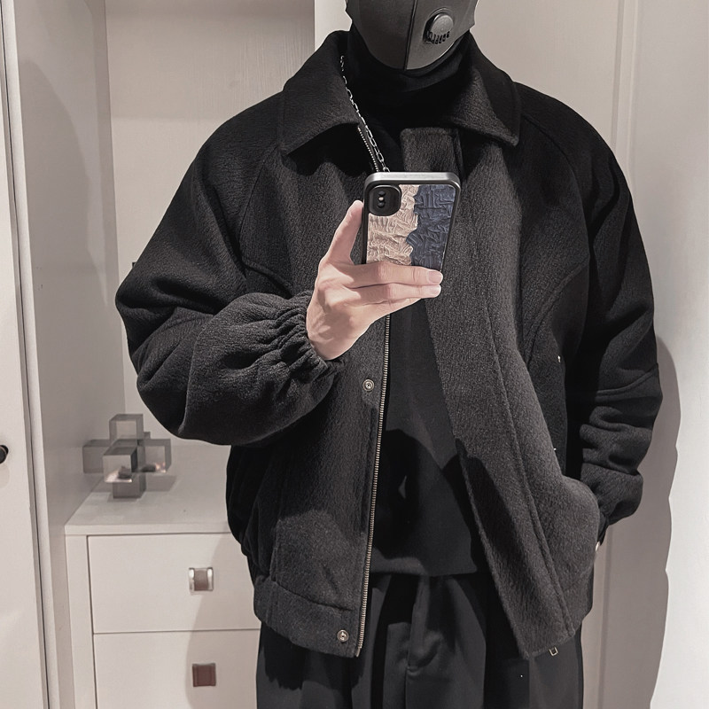 Y91-P198控268外10%羊毛20%粘胶纤维70%聚酯纤维门襟夹棉短款呢,男装夹克,电商A216
